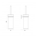 Oltens Gulfoss szczotka do WC wisząca z uchwytem biała ceramika/chrom 82101000