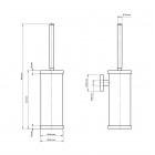 Oltens Gulfoss szczotka do WC wisząca chrom 82100100