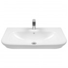 Oltens Gulfoss umywalka 80x46 cm nablatowa częściowo wpuszczana z powłoką SmartClean biała 41902000