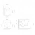 Oltens Gulfoss miska WC wisząca PureRim z powłoką SmartClean z deską wolnoopadającą 42508000