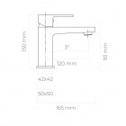 Oltens Gota bateria umywalkowa czarny mat 32201300