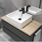 Oltens Gota bateria umywalkowa czarny mat 32201300