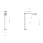 Oltens Gota bateria umywalkowa wysoka chrom 32501100