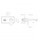 Oltens Gota bateria umywalkowa podtynkowa wylewka 18,7 cm czarny mat 32601300
