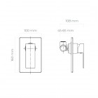 Oltens Gota bateria prysznicowa podtynkowa chrom 33101100