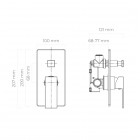 Oltens Gota bateria wannowo-prysznicowa podtynkowa chrom 34101100