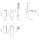 Oltens Gota bateria wannowa 3-otworowa chrom 34201100