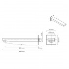 Oltens Gota wylewka wannowa 20,6 cm czarny mat 39101300