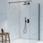 Oltens Gota kompletny zestaw prysznicowy podtynkowy deszczownica 30 cm czarny mat 36601300