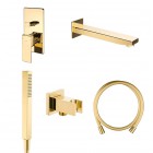 Oltens Gota zestaw wannowo-prysznicowy podtynkowy złoty połysk 36605800