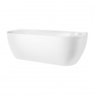 Oltens Begna wanna przyścienna 170x75 cm akrylowa owalna biała 12011000
