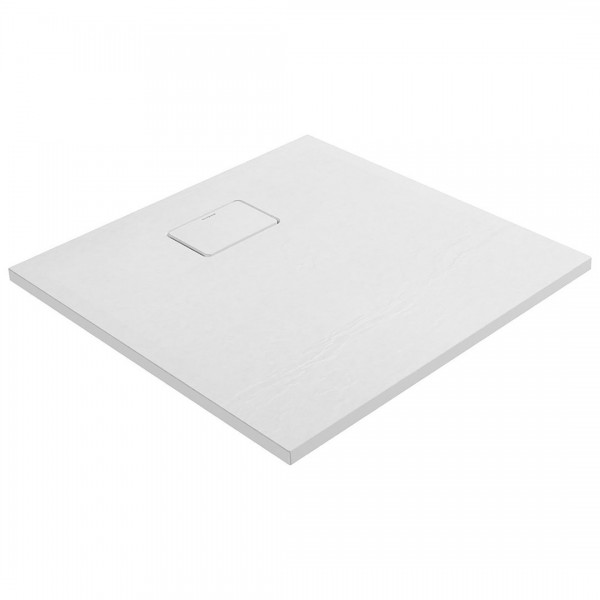 Oltens Bergytan brodzik kwadratowy 80x80 cm RockSurface biały 17100000