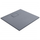 Oltens Bergytan brodzik kwadratowy 80x80 cm RockSurface szary beton 17100700