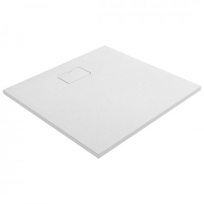 Oltens Bergytan brodzik kwadratowy 90x90 cm RockSurface biały 17101000