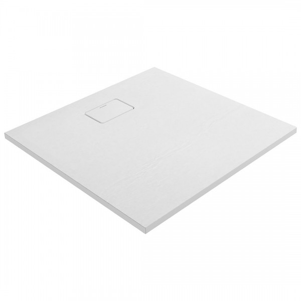 Oltens Bergytan brodzik kwadratowy 90x90 cm RockSurface biały 17101000