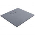 Oltens Bergytan brodzik kwadratowy 90x90 cm RockSurface szary beton 17101700
