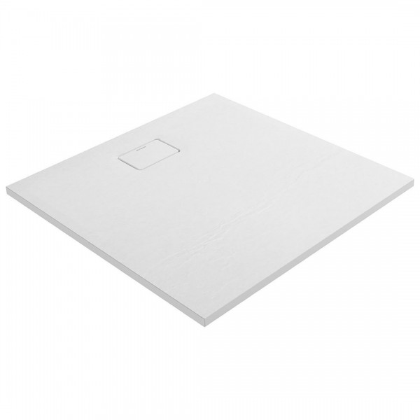 Oltens Bergytan brodzik kwadratowy 100x100 cm RockSurface biały 17102000