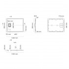 Oltens Bergytan brodzik prostokątny 100x80 cm RockSurface biały 15100000