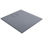 Oltens Bergytan brodzik prostokątny 100x90 cm RockSurface szary beton 15101700