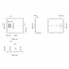 Oltens Bergytan brodzik prostokątny 100x90 cm RockSurface szary beton 15101700