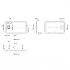 Oltens Bergytan brodzik prostokątny 120x70 cm RockSurface czarny mat 15102300