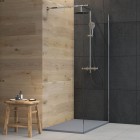 Oltens Bergytan brodzik prostokątny 120x80 cm RockSurface szary beton 15103700