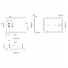 Oltens Bergytan brodzik prostokątny 120x90 cm RockSurface czarny mat 15104300