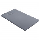 Oltens Bergytan brodzik prostokątny 140x80 cm RockSurface szary beton 15106700