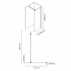 Oltens Bo ścianka prysznicowa Walk-In 80 cm profil czarny mat 22000300