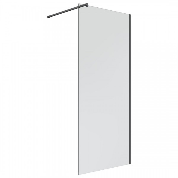 Oltens Bo ścianka prysznicowa Walk-In 90 cm profil czarny mat 22001300