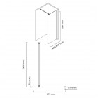 Oltens Bo ścianka prysznicowa Walk-In 90 cm profil czarny mat 22001300