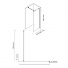 Oltens Bo ścianka prysznicowa Walk-In 120 cm profil czarny mat 22004300