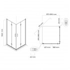 Oltens Byske kabina prysznicowa 90x90 cm kwadratowa 20002100