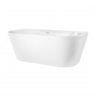Oltens Delva wanna wolnostojąca przyścienna 150x70 cm akrylowa owalna biała 12018000