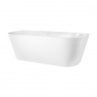Oltens Delva wanna wolnostojąca przyścienna 170x80 cm akrylowa owalna biała 12019000