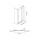 Oltens Disa drzwi prysznicowe 90 cm 21204100