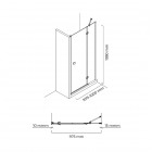 Oltens Disa drzwi prysznicowe 100 cm 21205100