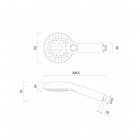Oltens Driva EasyClick słuchawka prysznicowa złoty połysk/biały 37104800