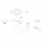 Oltens Driva EasyClick słuchawka prysznicowa chrom/biały 37102110