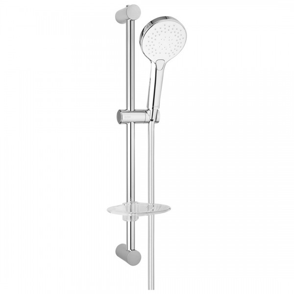 Oltens Driva EasyClick Alling 60 zestaw prysznicowy z mydelniczką chrom/biały 36004110