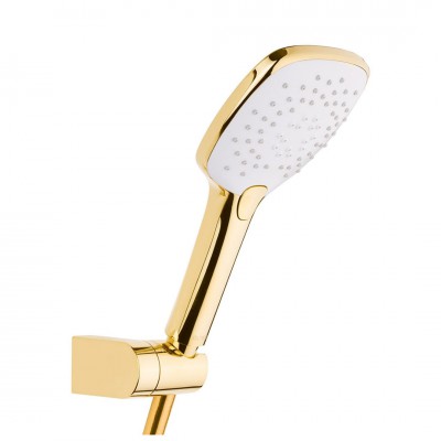 Oltens Driva EasyClick Gide zestaw prysznicowy złoty połysk/biały 36008080