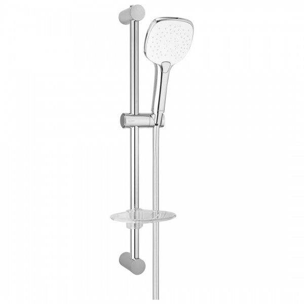 Oltens Driva EasyClick Alling 60 zestaw prysznicowy z mydelniczką chrom/biały 36005110