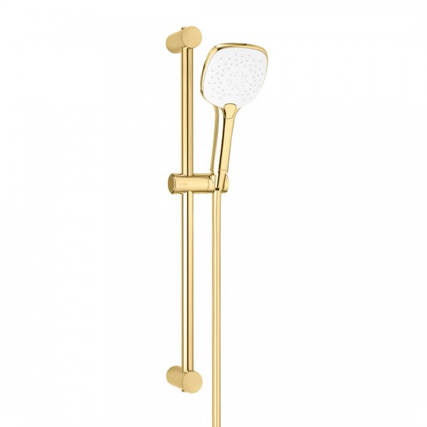 Oltens Driva EasyClick Alling 60 zestaw prysznicowy złoty połysk/biały 36002080