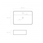 Oltens Duve umywalka 58x43,5 cm nablatowa prostokątna biała 41312000