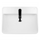 Oltens Duve umywalka 58x43,5 cm nablatowa prostokątna z powłoką SmartClean biała 41812000