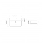 Oltens Duve umywalka 60x42 cm nablatowa prostokątna czarny mat 41300300