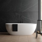 Oltens Ebba wanna wolnostojąca 170x80 cm owalna akrylowa biała 12012000