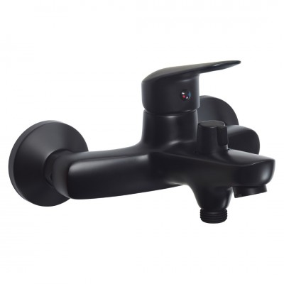 Deante Boro bateria wannowa ścienna czarny mat BMO_N10M