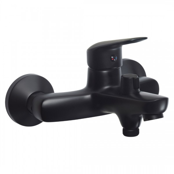 Deante Boro bateria wannowa ścienna czarny mat BMO_N10M