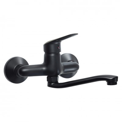 Deante Neo Boro Nero bateria umywalkowa ścienna czarny mat BMO_N50M